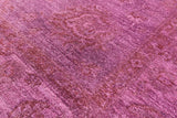 Pink Full Pile Overdyed Hand Knotted Wool Rug - 5' 5" X 7' 9" - Golden Nile