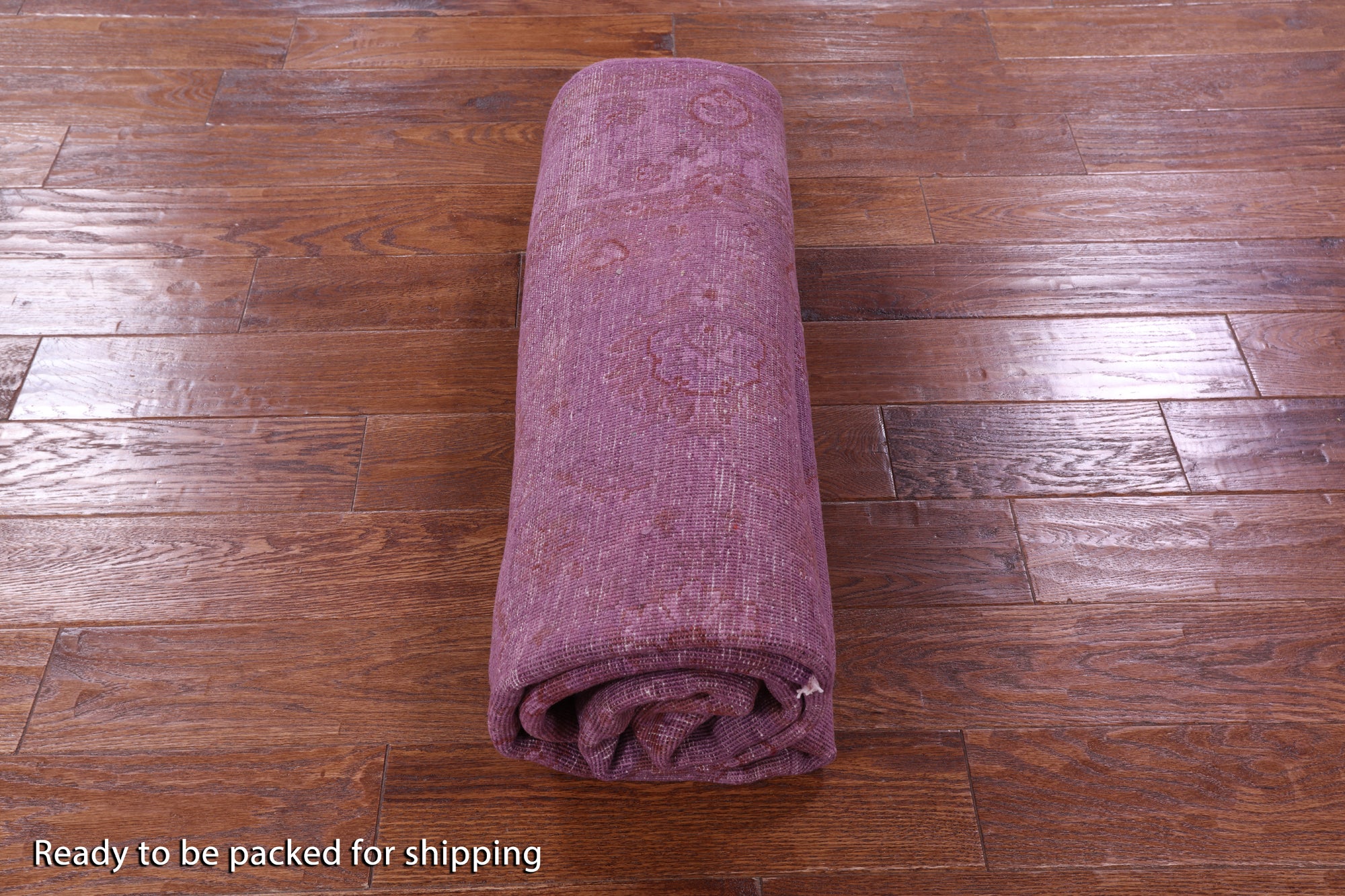 Pink Full Pile Overdyed Hand Knotted Wool Rug - 5' 5" X 7' 9" - Golden Nile