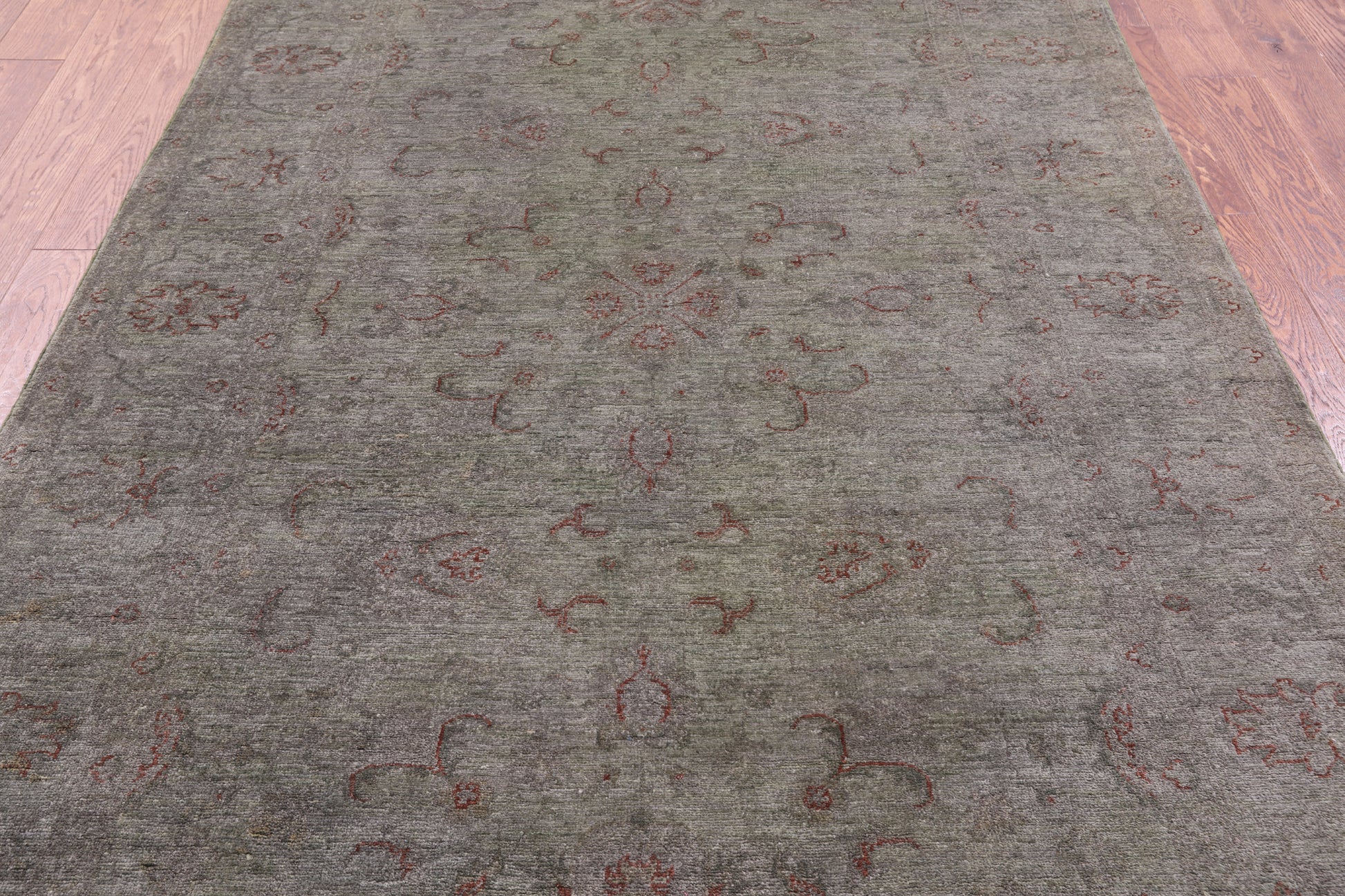 Full Pile Overdyed Hand Knotted Wool Rug - 5' 4" X 7' 8" - Golden Nile