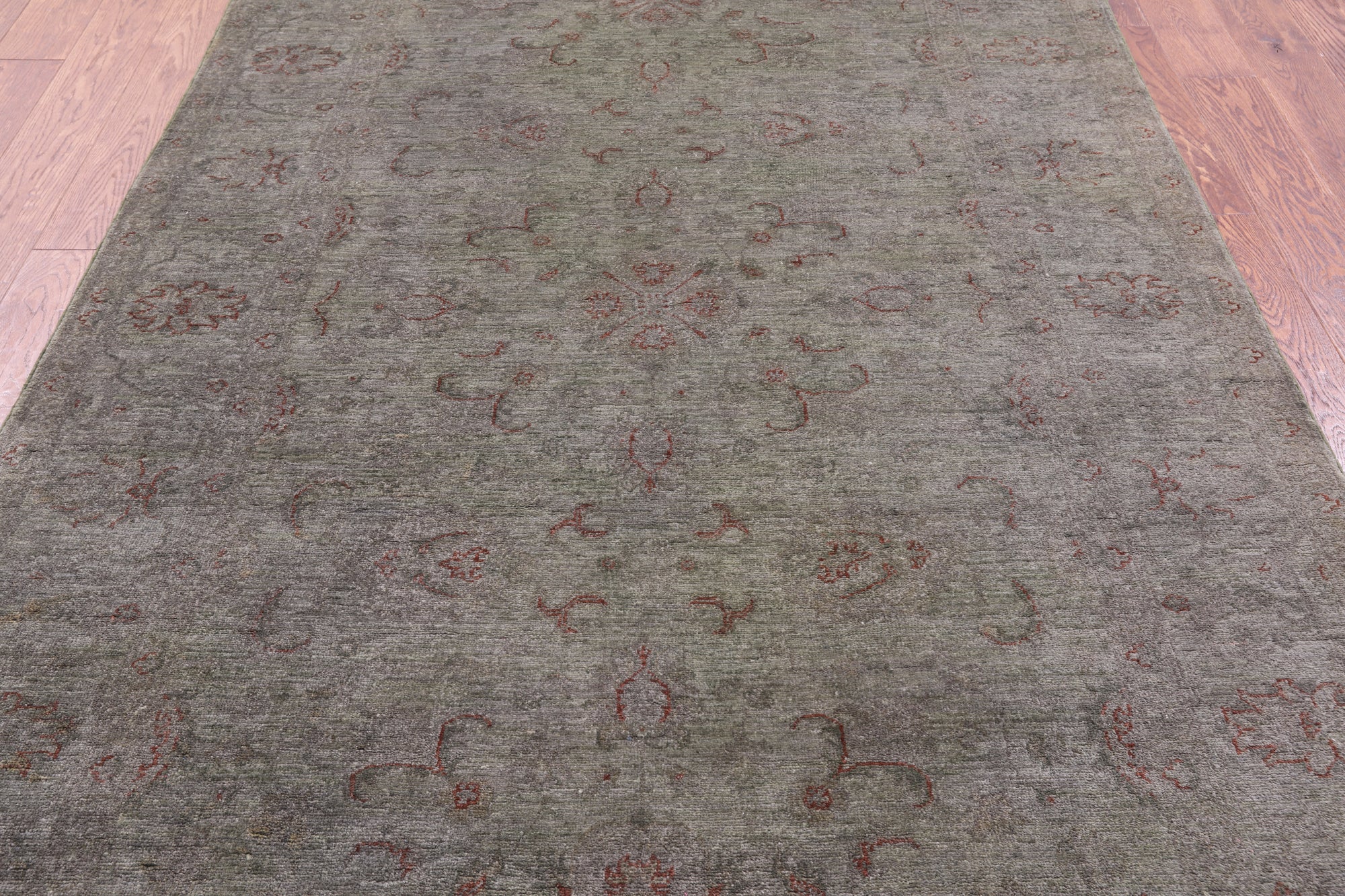 Full Pile Overdyed Hand Knotted Wool Rug - 5' 4" X 7' 8" - Golden Nile