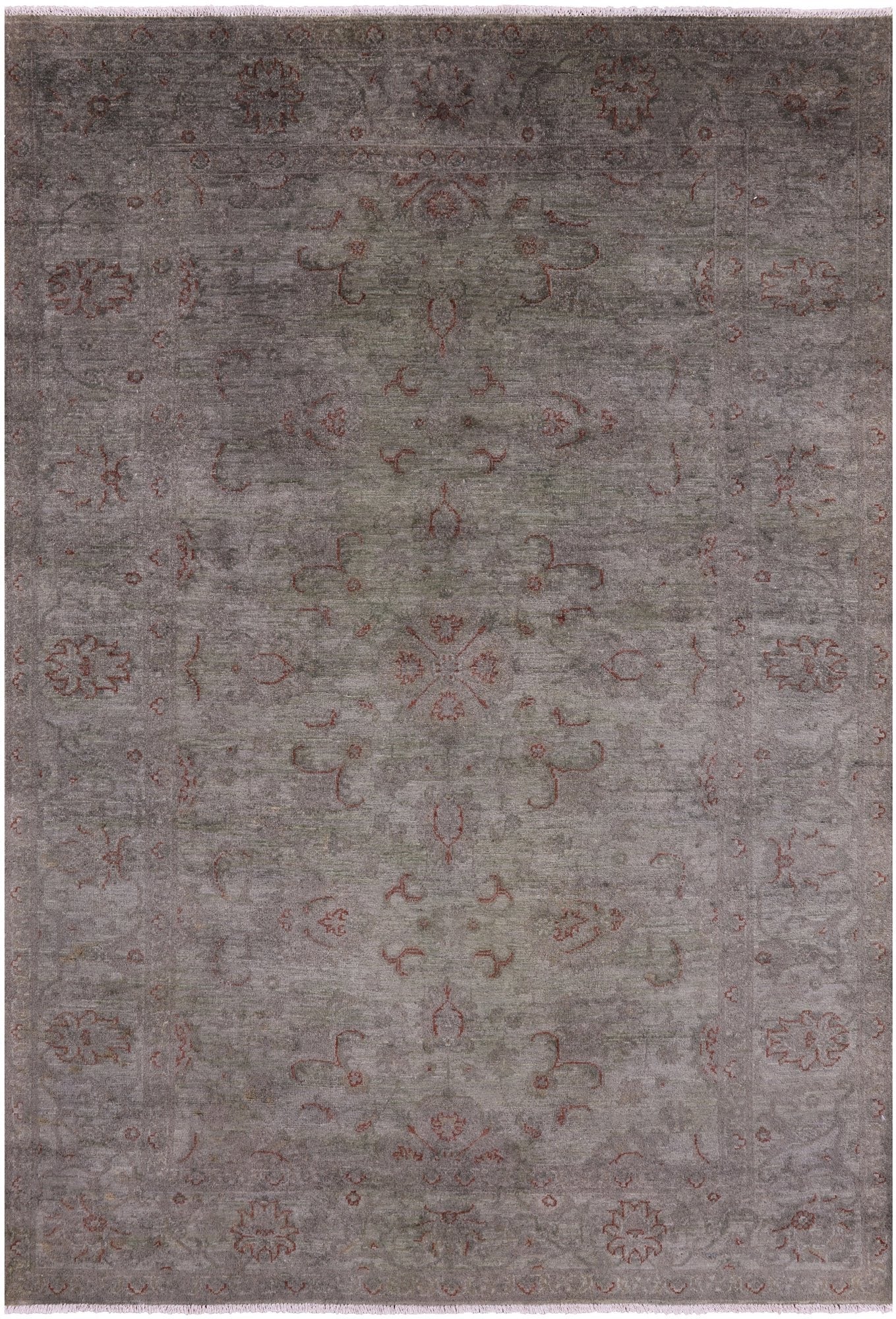 Full Pile Overdyed Hand Knotted Wool Rug - 5' 4" X 7' 8" - Golden Nile