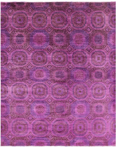 Mamluk Full Pile Overdyed Hand Knotted Wool Rug - 7' 10