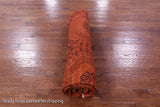 Orange Mamluk Full Pile Overdyed Hand Knotted Wool Rug - 7' 11" X 9' 8" - Golden Nile