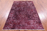Contemporary Handmade Wool & Silk Rug - 4' 10" X 7' 7" - Golden Nile