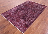Contemporary Handmade Wool & Silk Rug - 4' 10" X 7' 7" - Golden Nile