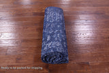 Blue Contemporary Hand Knotted Wool & Silk Rug - 6' 0" X 8' 9" - Golden Nile