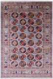 Turkmen Ersari Hand Knotted Wool Rug - 6' 10" X 9' 10" - Golden Nile