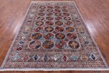 Turkmen Ersari Hand Knotted Wool Rug - 6' 10" X 9' 10" - Golden Nile