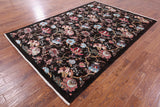 Brown Persian Tabriz Handmade Wool Rug - 6' 9" X 9' 10" - Golden Nile
