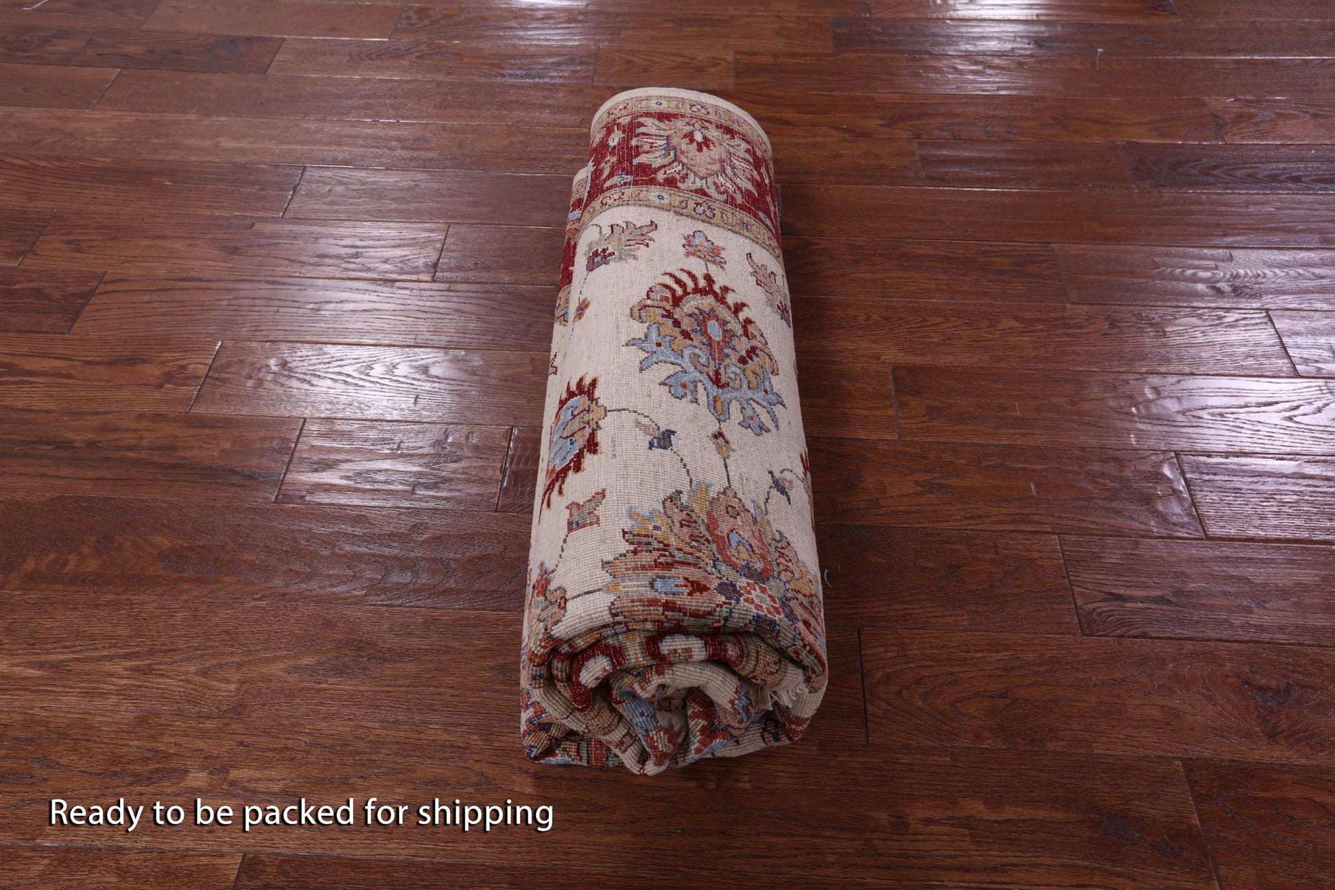 Ivory Persian Tabriz Hand Knotted Wool Rug - 5' 7" X 7' 8" - Golden Nile