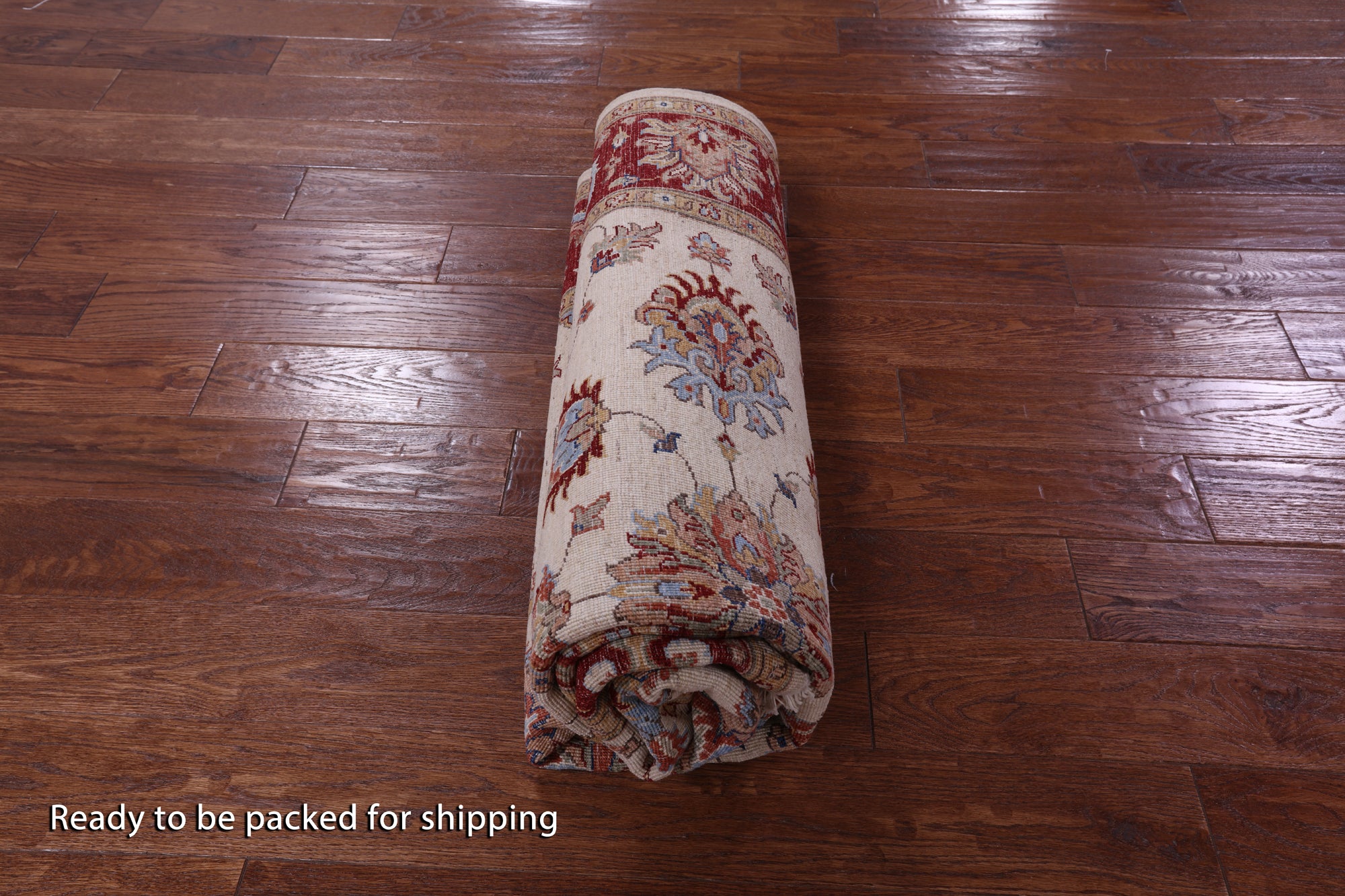 Ivory Persian Tabriz Hand Knotted Wool Rug - 5' 7" X 7' 8" - Golden Nile