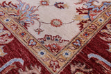 Ivory Persian Tabriz Hand Knotted Wool Rug - 5' 7" X 7' 8" - Golden Nile