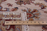 Ivory Persian Tabriz Hand Knotted Wool Rug - 5' 7" X 7' 8" - Golden Nile