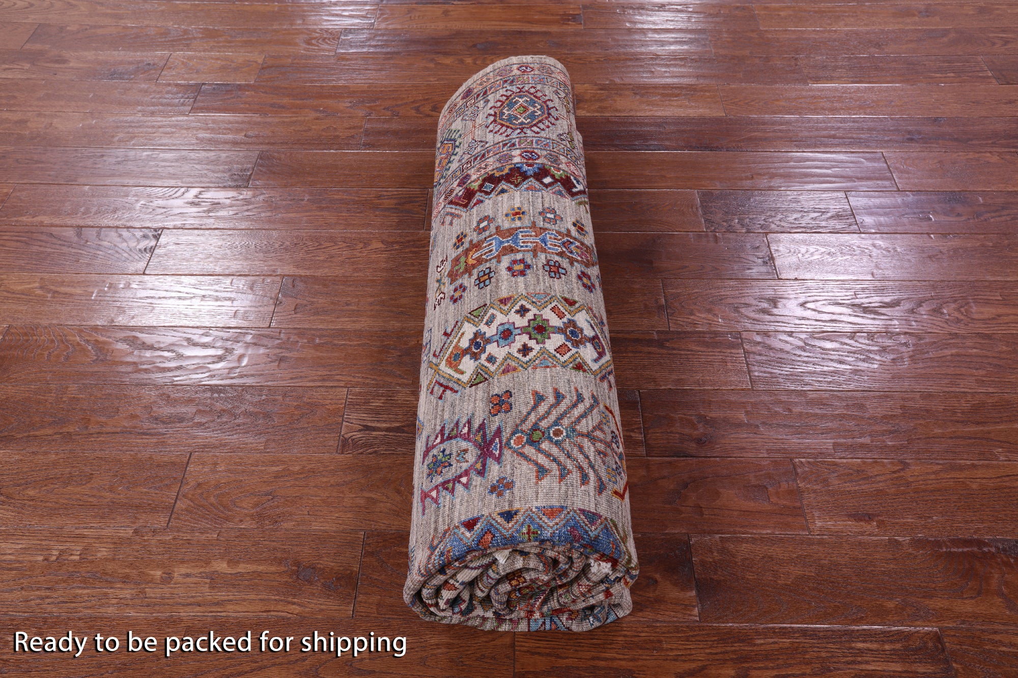 Turkmen Ersari Handmade Wool Rug - 6' 9" X 9' 9" - Golden Nile