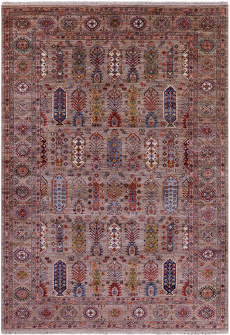 Turkmen Ersari Handmade Wool Rug - 6' 9