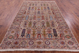 Turkmen Ersari Handmade Wool Rug - 6' 9" X 9' 9" - Golden Nile