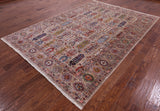 Turkmen Ersari Handmade Wool Rug - 6' 9" X 9' 9" - Golden Nile