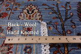 Blue Persian Ziegler Hand Knotted Wool Rug - 6' 10" X 9' 8" - Golden Nile