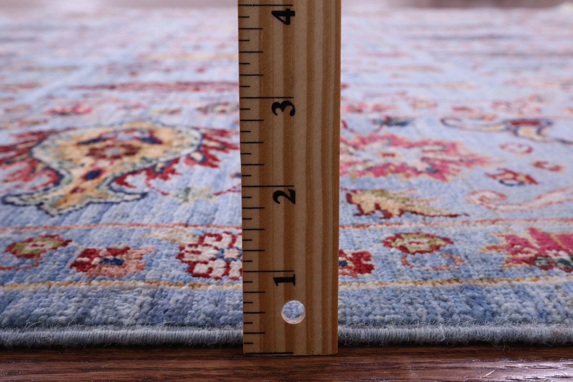 Blue Persian Ziegler Hand Knotted Wool Rug - 6' 10" X 9' 8" - Golden Nile