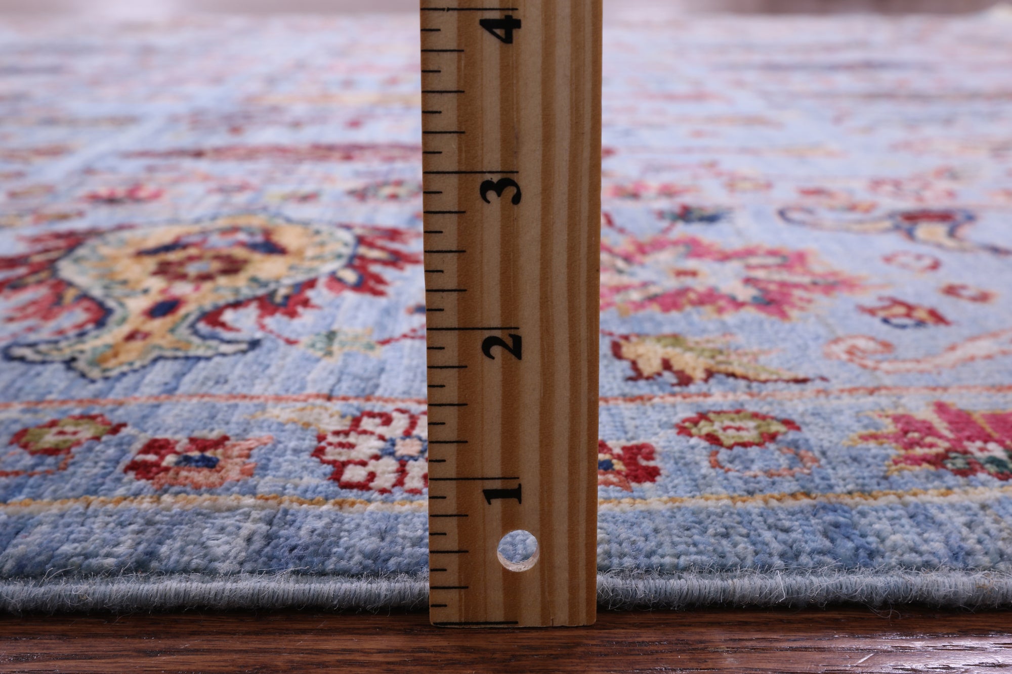 Blue Persian Ziegler Hand Knotted Wool Rug - 6' 10" X 9' 8" - Golden Nile