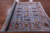 Blue Persian Ziegler Hand Knotted Wool Rug - 6' 10" X 9' 8" - Golden Nile