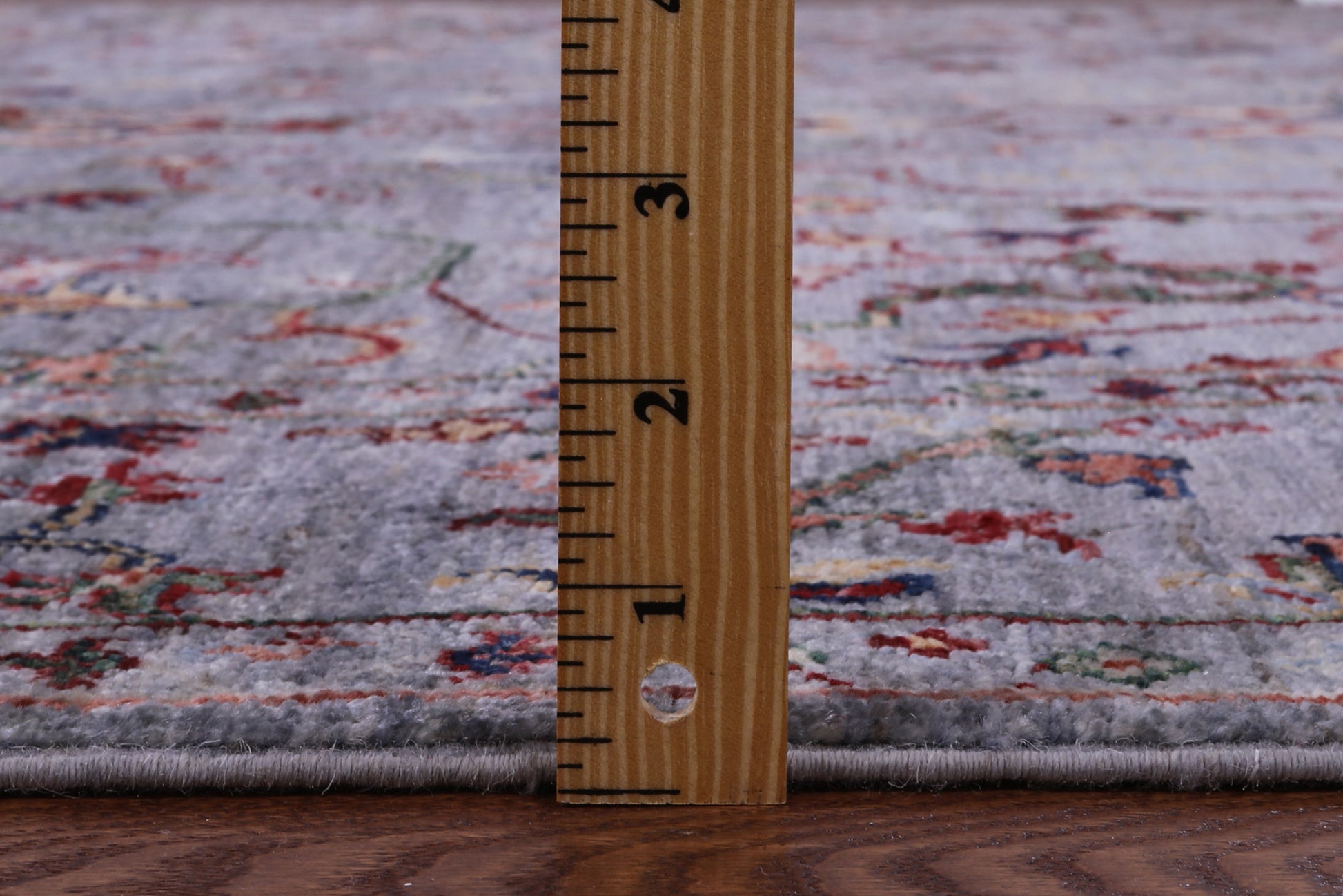 Grey Peshawar Hand Knotted Wool Rug - 5' 8" X 7' 10" - Golden Nile