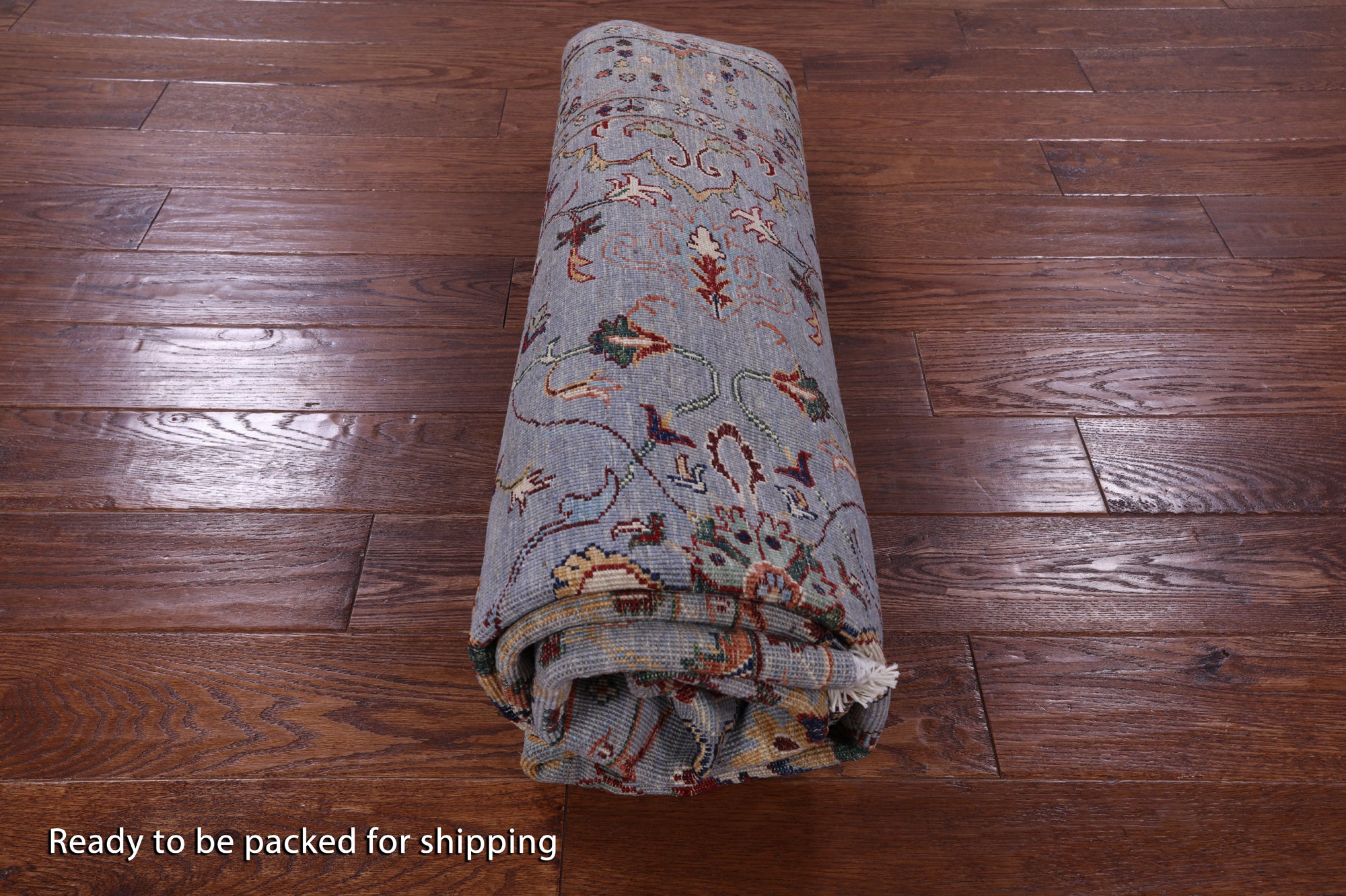 Grey Peshawar Hand Knotted Wool Rug - 5' 8" X 7' 10" - Golden Nile