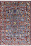 Peshawar Hand Knotted Wool Rug - 5' 9" X 8' 0" - Golden Nile