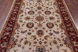 Ivory Persian Tabriz Hand Knotted Wool Rug - 5' 7" X 8' 4" - Golden Nile