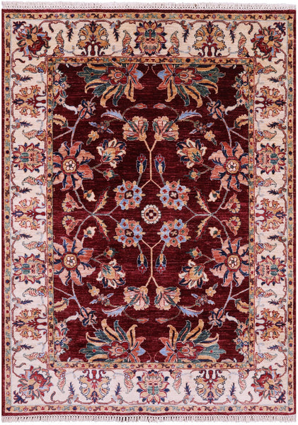 Persian Tabriz Handmade Wool Rug - 4' 10" X 6' 8" - Golden Nile