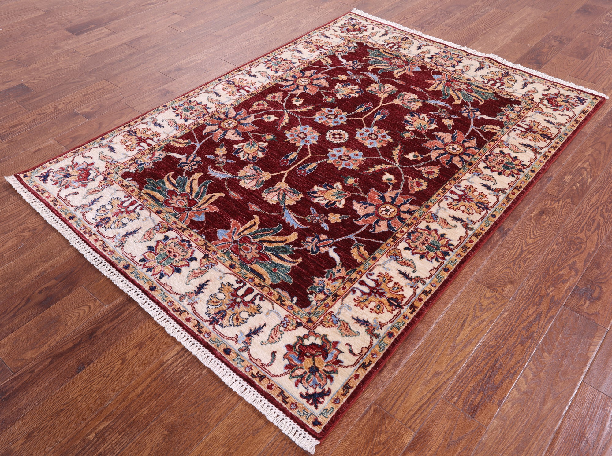 Persian Tabriz Handmade Wool Rug - 4' 10" X 6' 8" - Golden Nile