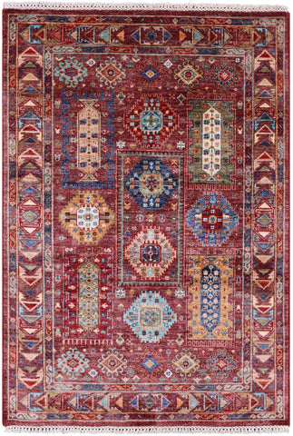 Turkmen Ersari Handmade Wool Rug - 4' 1