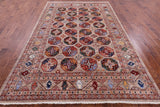 Turkmen Ersari Hand Knotted Wool Rug - 6' 9" X 10' 4" - Golden Nile