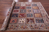 Garden Design Persian Hand Knotted Wool Rug - 6' 8" X 10' 0" - Golden Nile