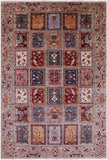 Garden Design Persian Hand Knotted Wool Rug - 6' 8" X 10' 0" - Golden Nile