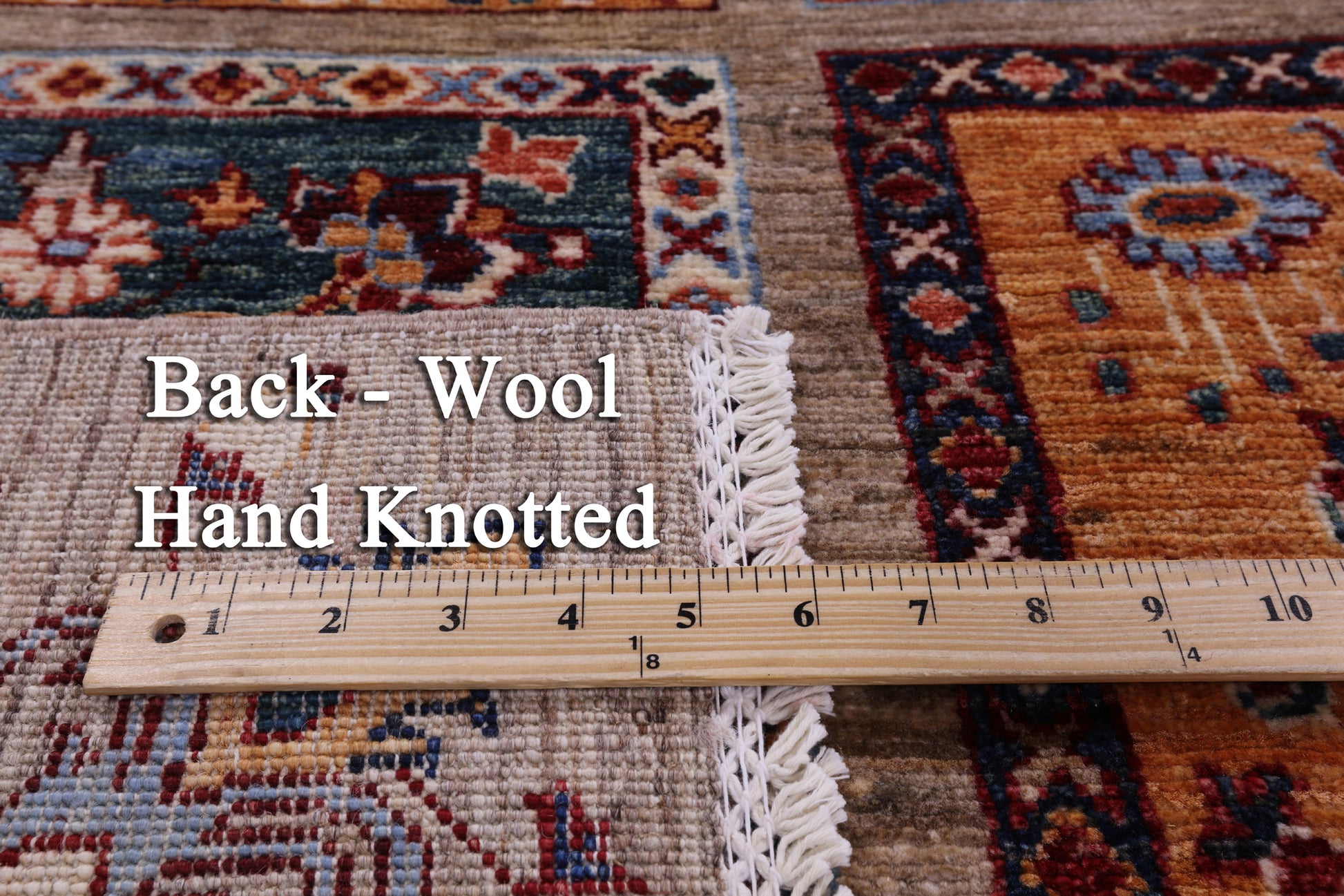 Garden Design Persian Hand Knotted Wool Rug - 6' 8" X 10' 0" - Golden Nile
