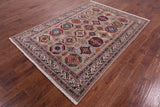Turkmen Ersari Handmade Wool Rug - 5' 7" X 7' 9" - Golden Nile