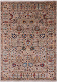 Peshawar Hand Knotted Wool Rug - 5' 9" X 7' 11" - Golden Nile