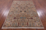 Peshawar Hand Knotted Wool Rug - 5' 9" X 7' 11" - Golden Nile
