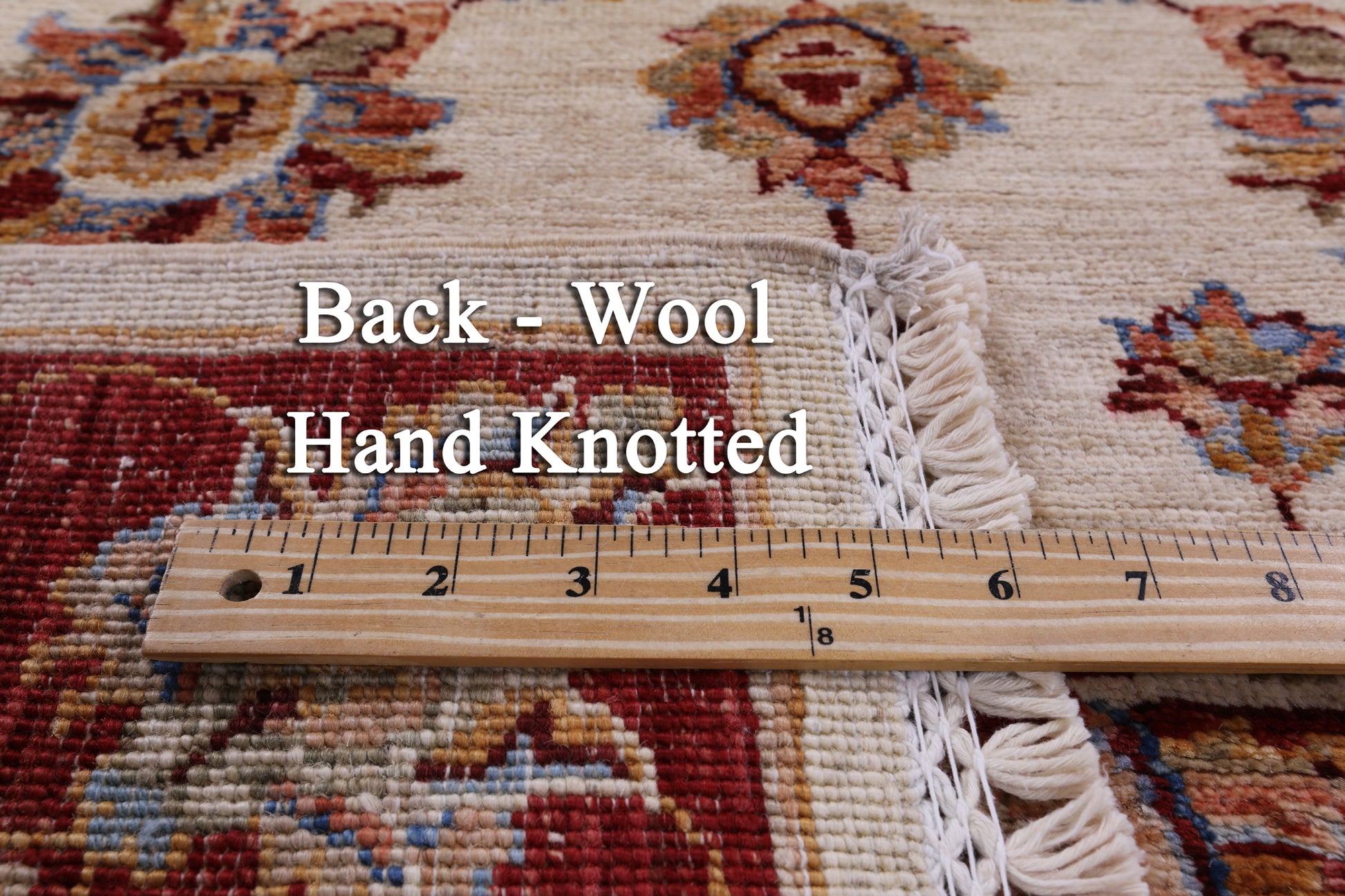 Ivory Persian tabriz Hand Knotted Wool Rug - 3' 4" X 5' 2" - Golden Nile