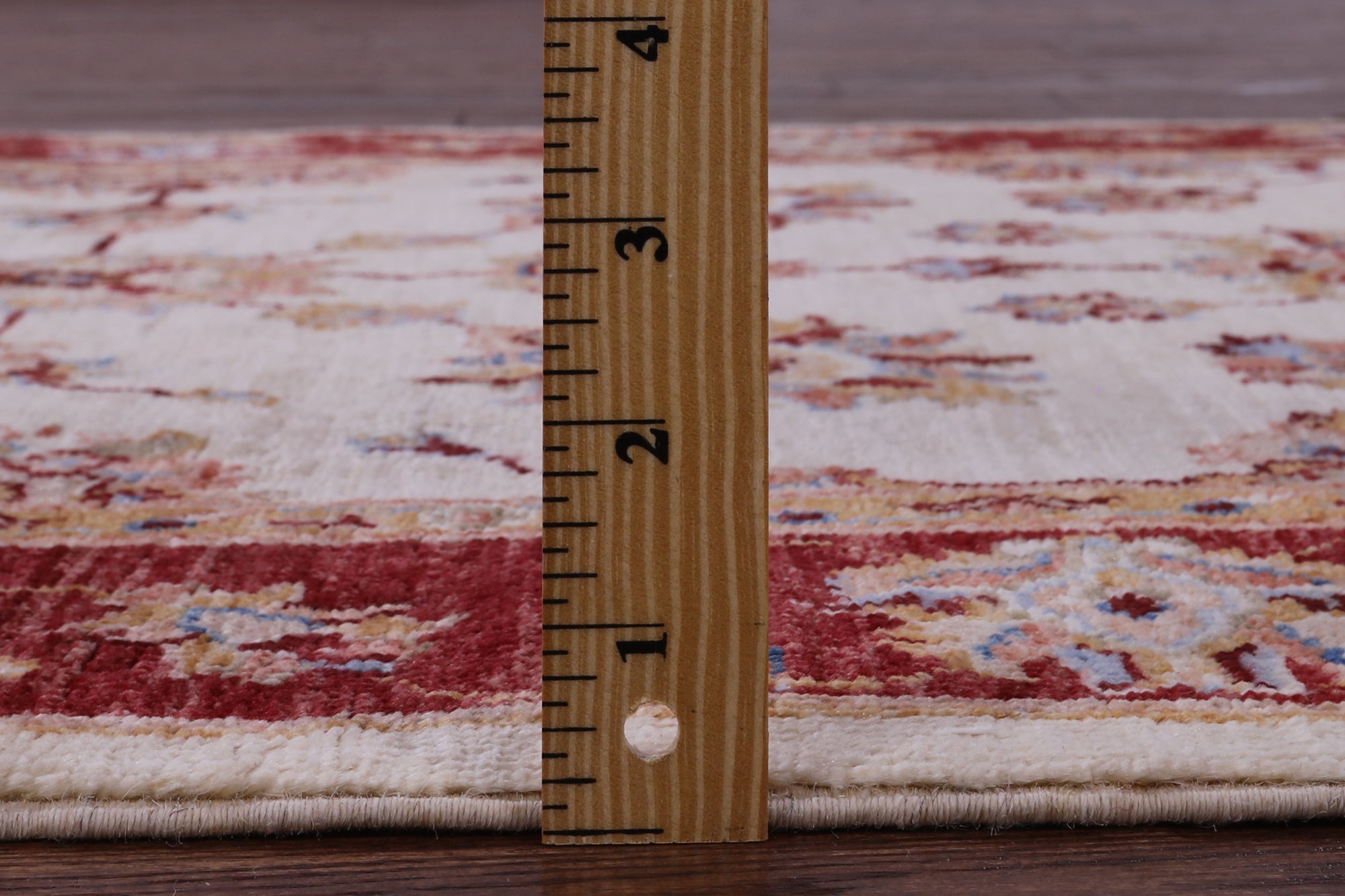 Ivory Persian tabriz Hand Knotted Wool Rug - 3' 4" X 5' 2" - Golden Nile