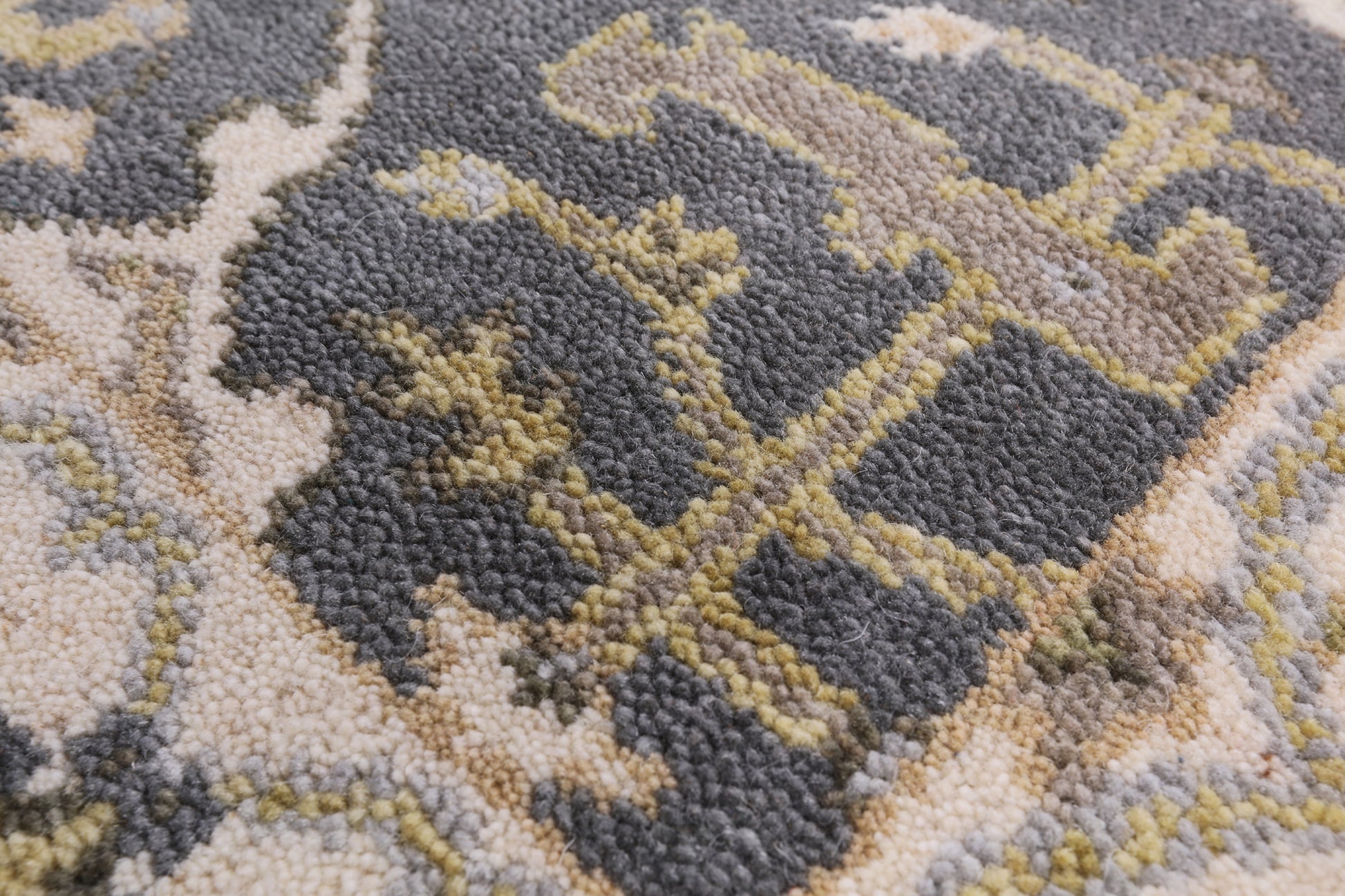 Grey Turkish Oushak Hand Knotted Wool Runner Rug - 2' 8" X 9' 10" - Golden Nile