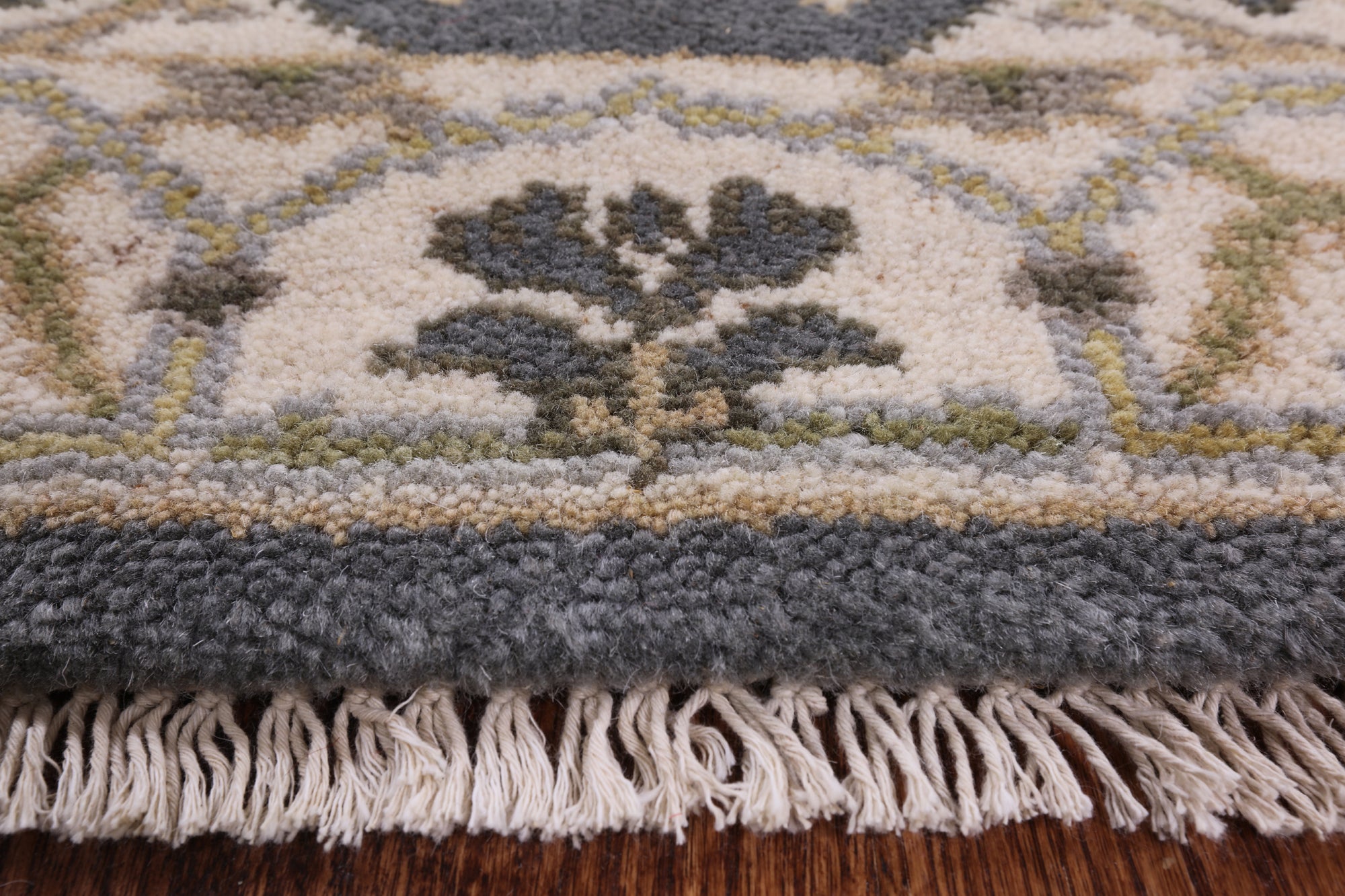Grey Turkish Oushak Hand Knotted Wool Runner Rug - 2' 8" X 9' 10" - Golden Nile