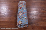 Blue Peshawar Hand Knotted Wool Rug - 6' 9" X 9' 8" - Golden Nile