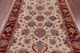 Ivory Persian Tabriz Hand Knotted Wool Rug - 5' 7" X 7' 10" - Golden Nile
