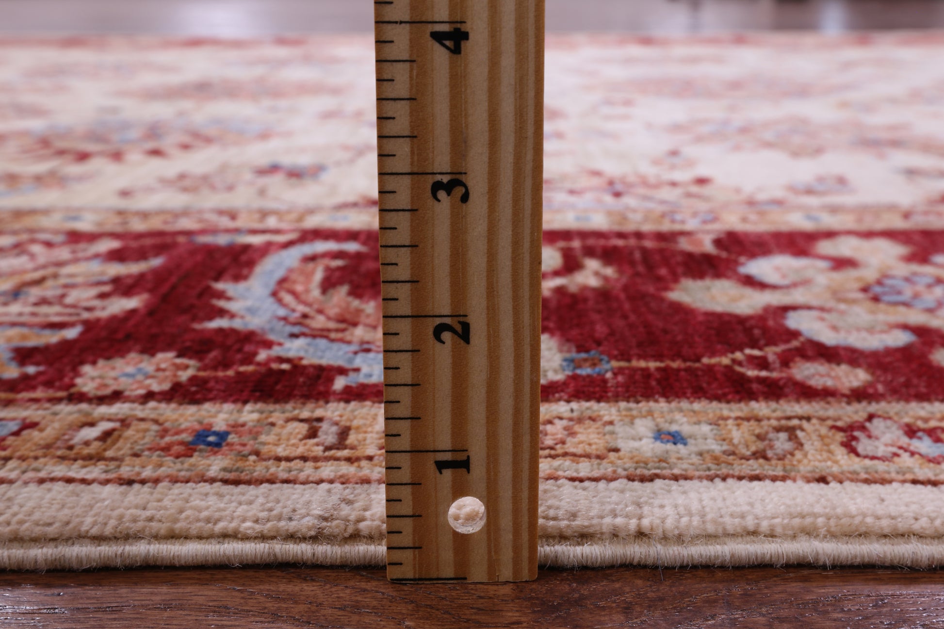 Ivory Persian Tabriz Hand Knotted Wool Rug - 5' 7" X 7' 10" - Golden Nile