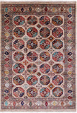 Turkmen Ersari Hand Knotted Wool Rug - 6' 3" X 8' 10" - Golden Nile