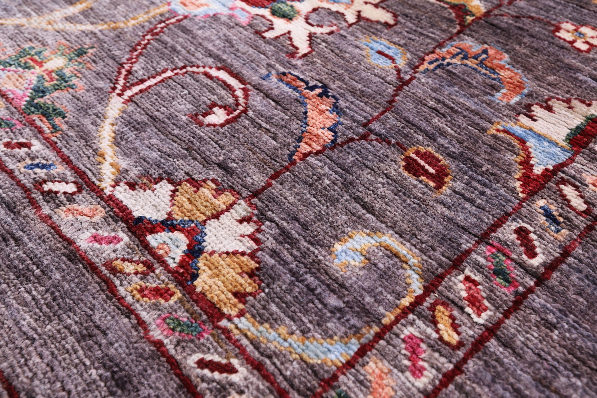 Grey Peshawar Hand Knotted Wool Runner Rug - 2' 8" X 9' 9" - Golden Nile