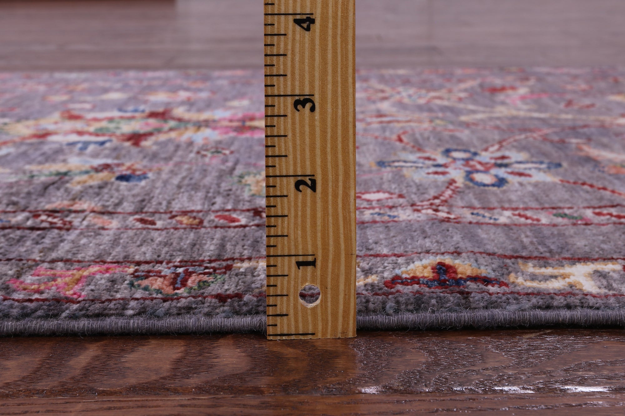Grey Peshawar Hand Knotted Wool Runner Rug - 2' 8" X 9' 9" - Golden Nile