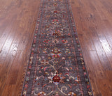 Grey Peshawar Hand Knotted Wool Runner Rug - 2' 8" X 9' 9" - Golden Nile